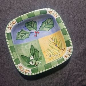 Discontinued Holly Berry Serving Platter~Culinary Arts~Christmas~Vintage